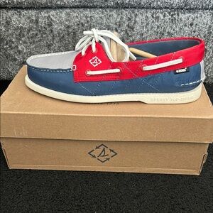 Sperry Red and Blue Boat Shoes